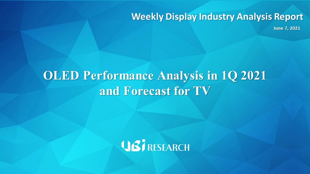 OLED Performance Analysis in 1Q 2021 and Forecast for TV