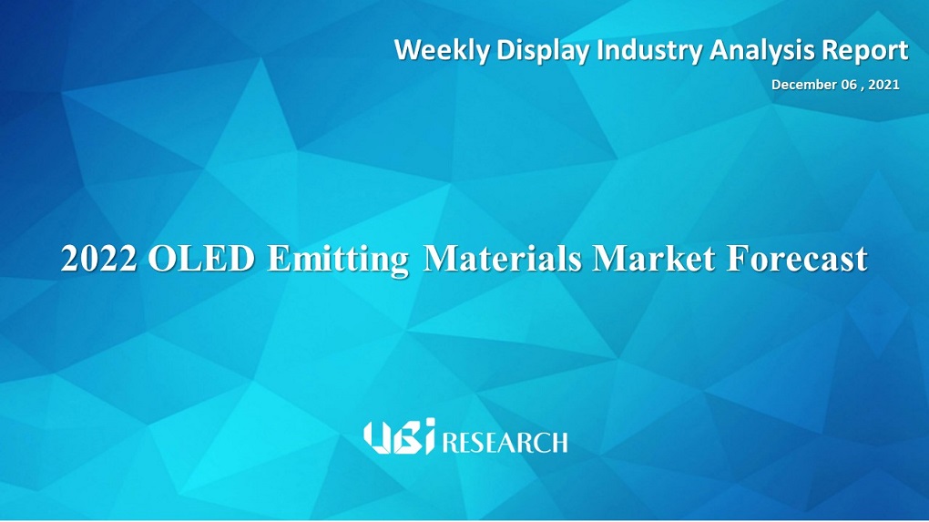2022 OLED Emitting Materials Market Forecast