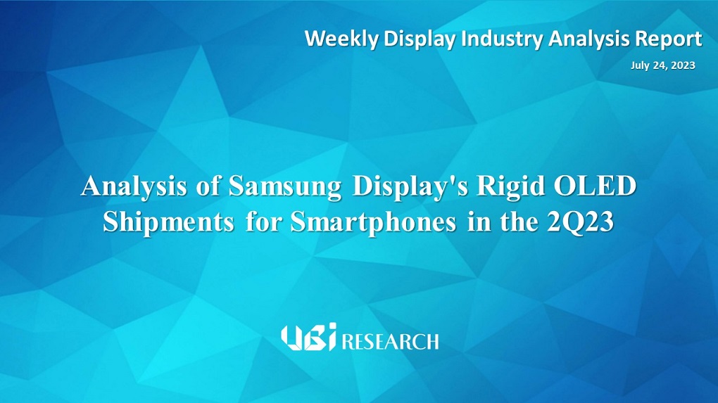 Analysis of Samsung Display’s Rigid OLED Shipments for Smartphones in the 2Q23