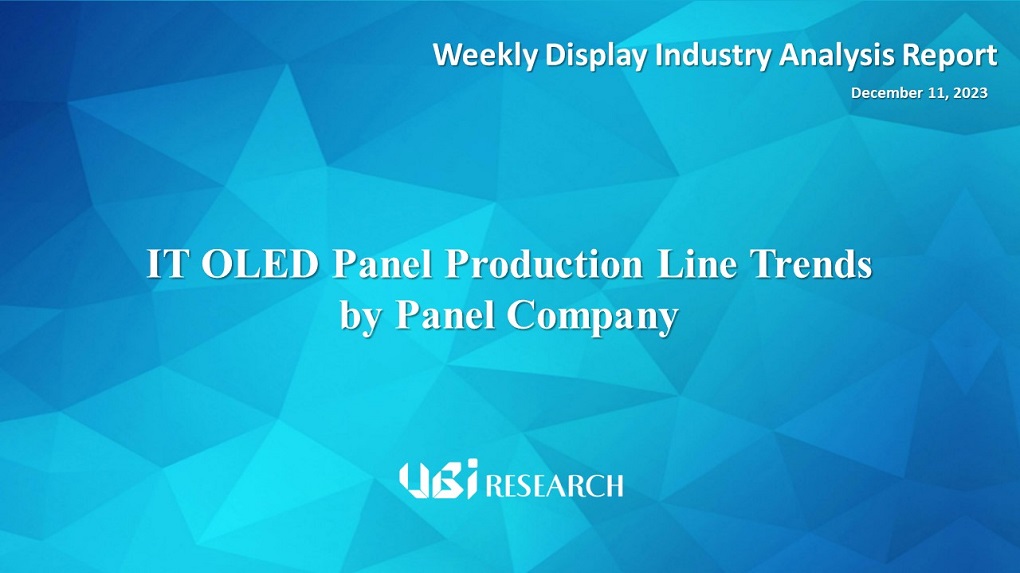 IT OLED Panel Production Line Trends  by Panel Company