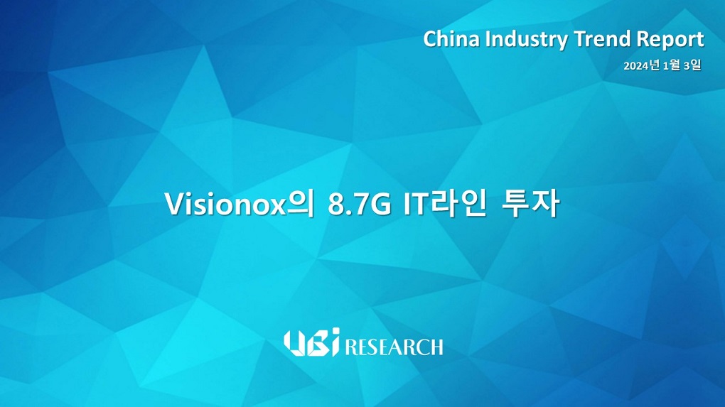 Visionox의 8.7G IT라인 투자