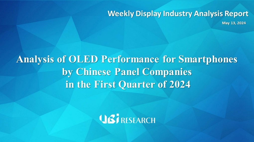 Analysis of OLED Performance for Smartphones by Chinese Panel Companies  in the First Quarter of 2024