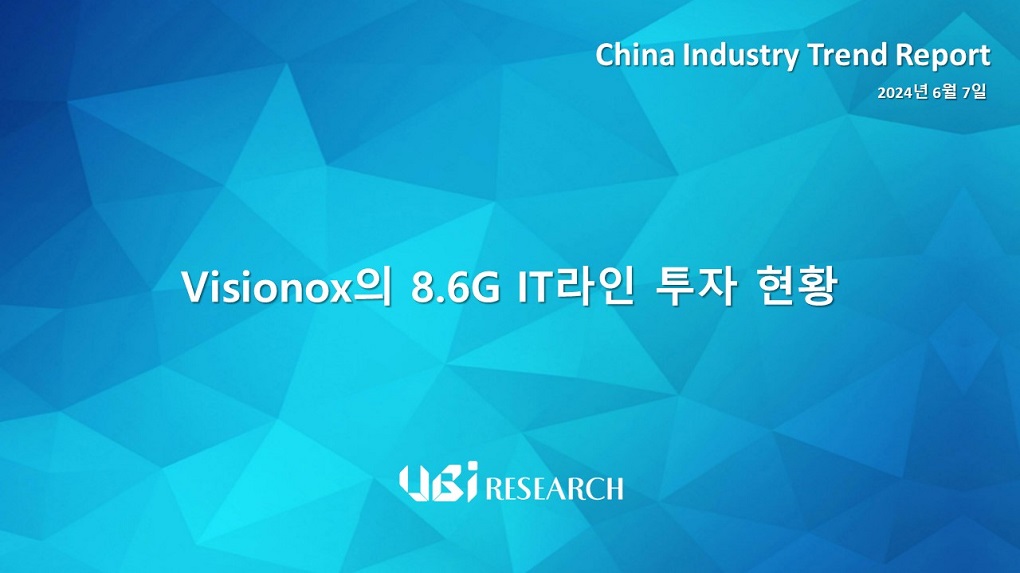 Visionox의 8.6G IT라인 투자 현황