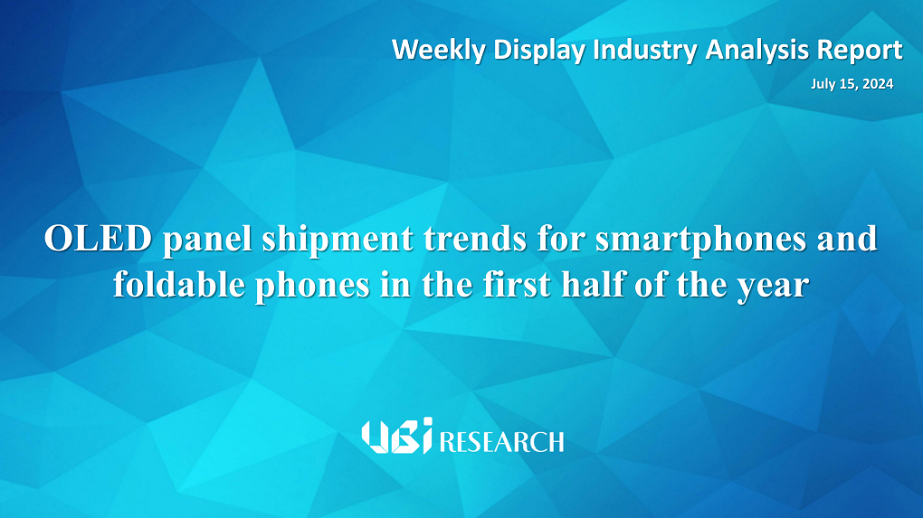 OLED panel shipment trends for smartphones and foldable phones in the first half of the year