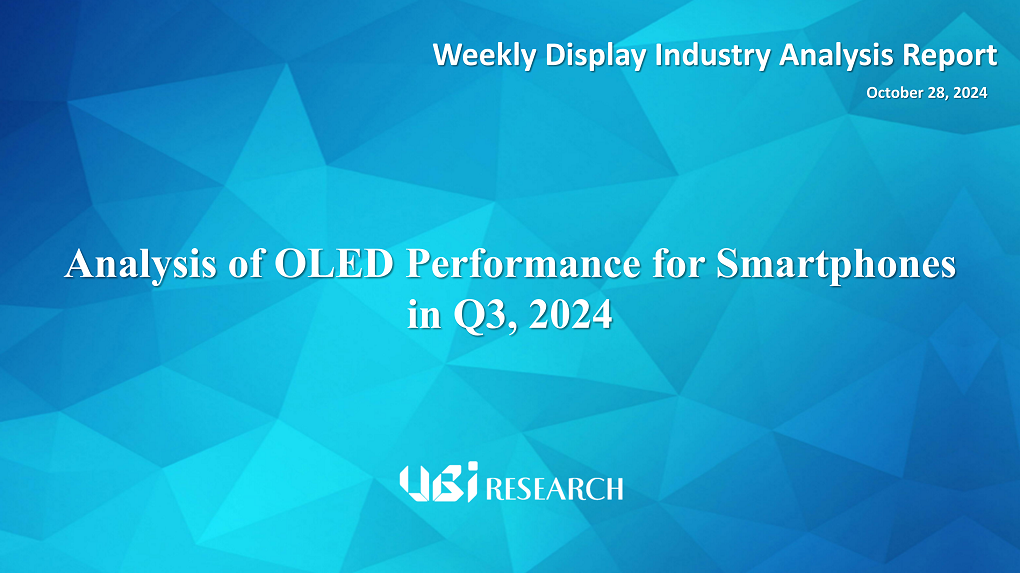 Analysis of OLED Performance for Smartphones in Q3, 2024