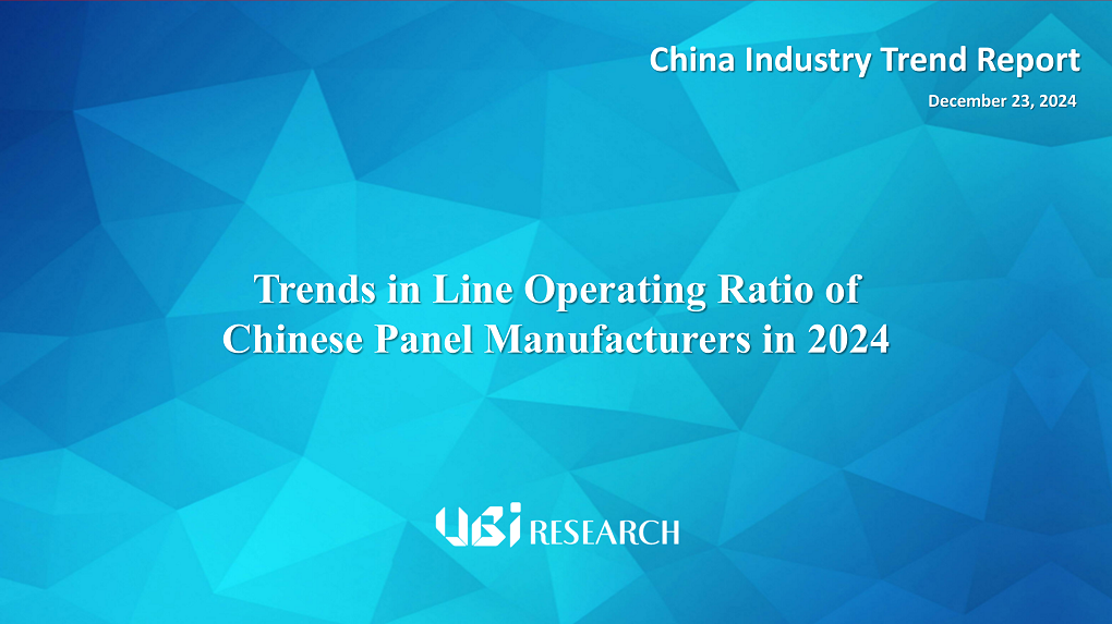 Trends in Line Operating Ratio of Chinese Panel Manufacturers in 2024