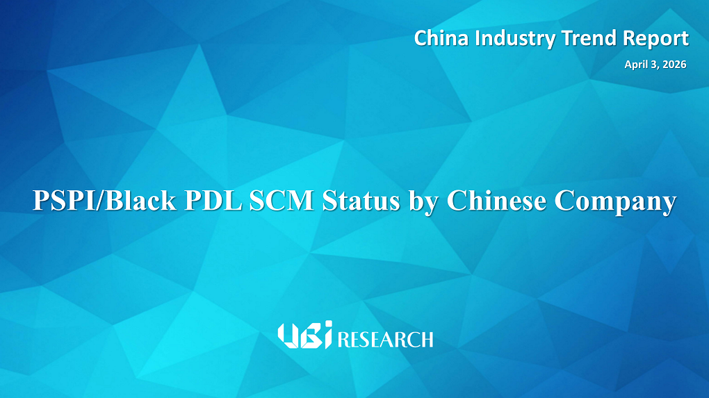 PSPI/Black PDL SCM Status by Chinese Company