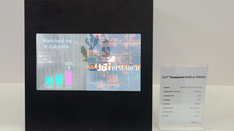 인셀 터치 방식이 적용된 LG 디스플레이의 13.7인치 투명 OLED.png